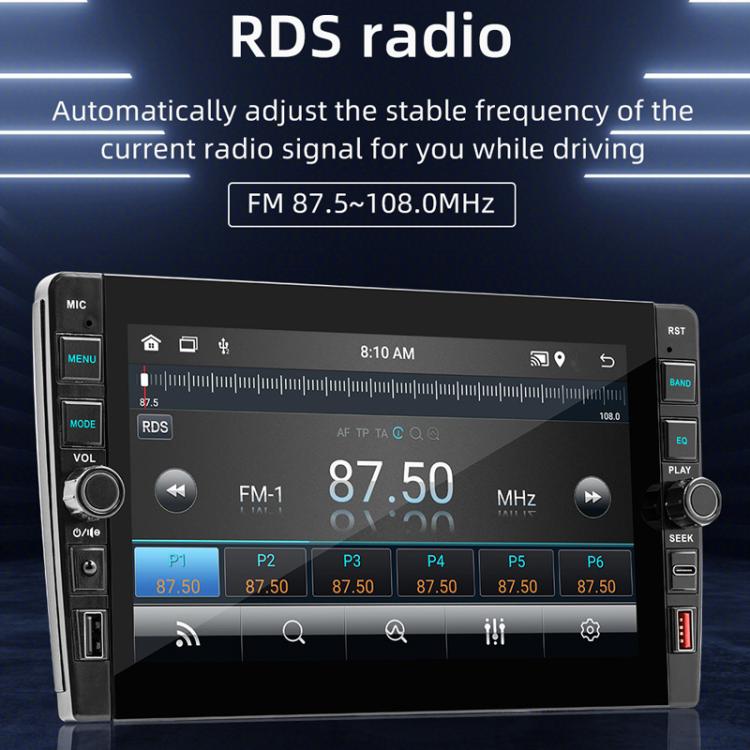 8 inch Bluetooth FM Radio Car MP5 Android Navigation Machine, 2+64G