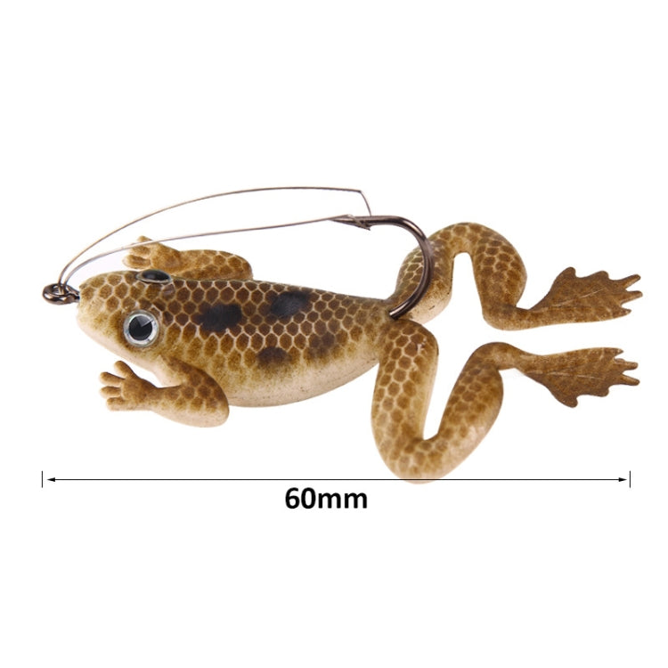 HENGJIA FO100 10pcs Anti-Hanging Bottom Floating Frog Black Fish Fake Bait Thunder Frog Bait, Size: 6cm 5g(Gray Black)