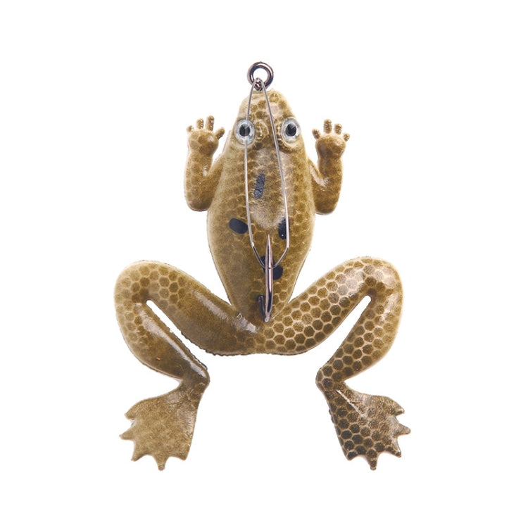 HENGJIA FO100 10pcs Anti-Hanging Bottom Floating Frog Black Fish Fake Bait Thunder Frog Bait, Size: 6cm 5g(Gray Black)