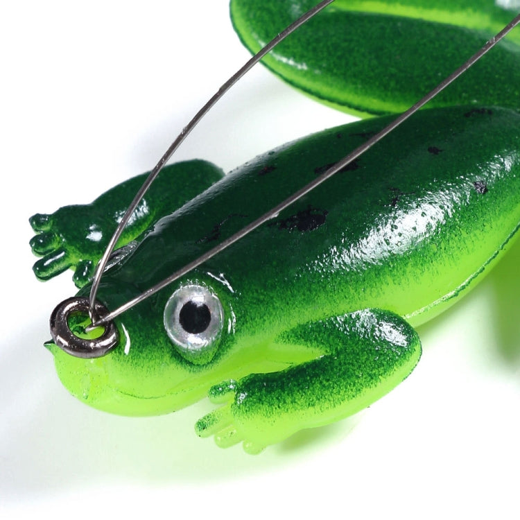 HENGJIA FO100 10pcs Anti-Hanging Bottom Floating Frog Black Fish Fake Bait Thunder Frog Bait, Size: 6cm 5g(Gray Black)