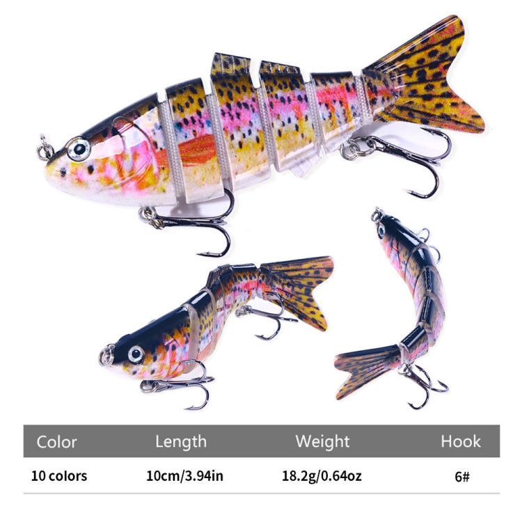 HENGJIA JM061 Multi-segment Fish Bionic Lure Submerged Lures, Size: 10cm 18g(4)