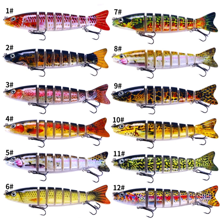 HENGJIA JM064 Multi-section Fish Minnow Bionic Fake Lures Sea Fishing Sinking Lures, Size: 12.8cm 18g(7)
