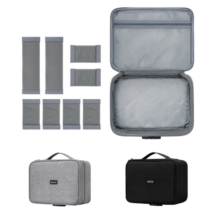 Baona BN-B013 Stamp Business License Organizer With Combination Lock(Grey)