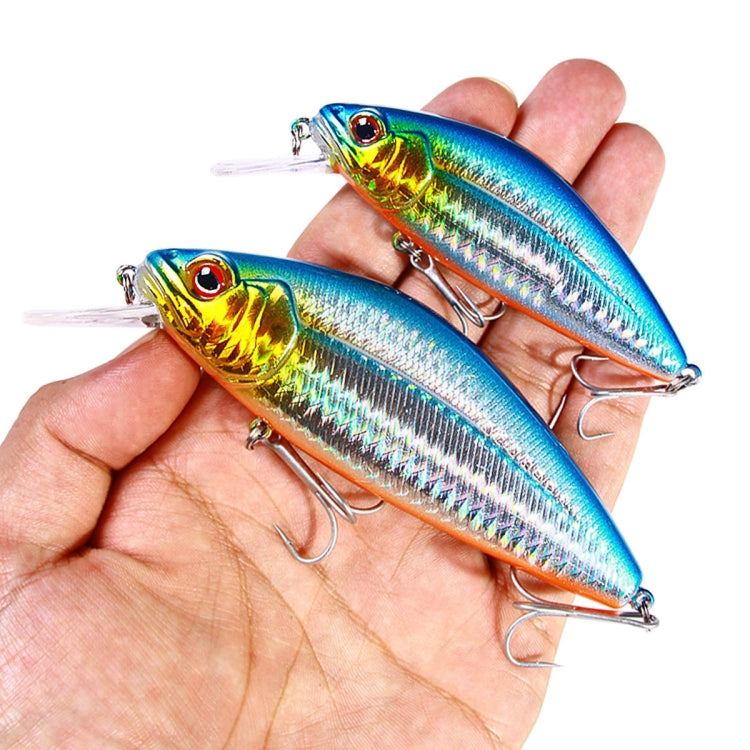 HENGJIA Long-distance Casting Sinking Minnow False Bait, Size: 9.5cm 15g(Green Yellow Stripe)