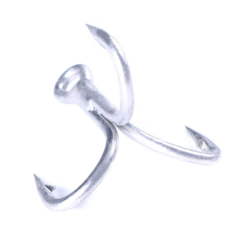 HENGJIA FH061 10pcs Three-jaw Treble Blood Groove Hooks, Specification: 2