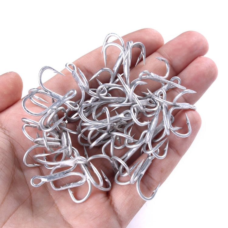 HENGJIA FH061 10pcs Three-jaw Treble Blood Groove Hooks, Specification: 2