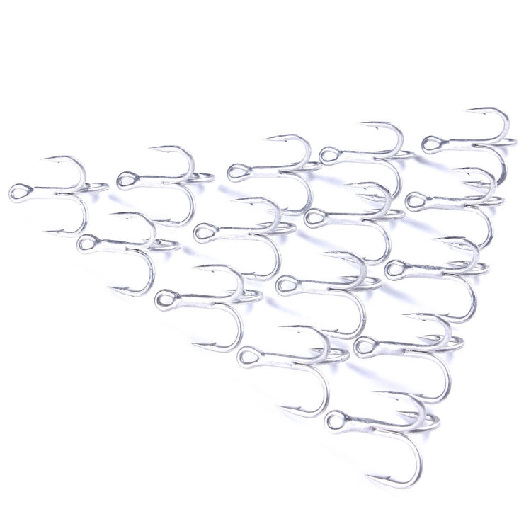 HENGJIA FH061 10pcs Three-jaw Treble Blood Groove Hooks, Specification: 6