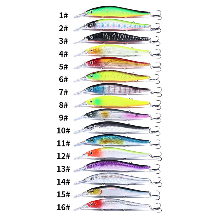 HENGJIA MI135 13.5cm 15.6g Sea Fishing Long-casting Floating Minnow Bionic Lures, MI135 (13), MI135 (3), MI135 (14), MI135 (4), MI135 (15), MI135 (5), MI135 (16), MI135 (6), MI135 (7), MI135 (8), MI135 (9), MI135 (10), MI135 (11), MI135 (1), MI135 (12)...