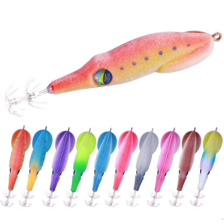 HENGJIA SJ042 Squid Steel Filament Shrimp Bionic Bait Sea Fishing Lures, Size: 9.5cm 6g(Colorful)