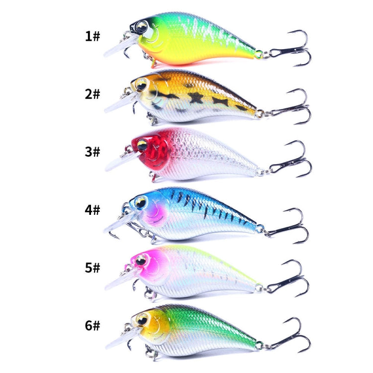 HENGJIA CB060 7cm 9.5g Lure VIB Rock Little Fatty Floating Fake Baits, Color: 5