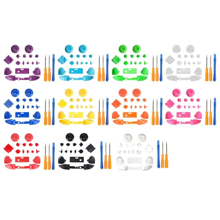 For Xbox Series X Controller Thumbstick LB RB Bumpers Trigger Buttons With Screwdriver Accessories, Black, White, Blue, Light Blue, Red, Rose Red, Orange, Purple, Green, Yellow, Transparent