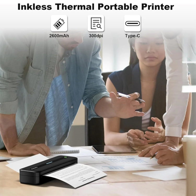 Phomemo M832 300dpi Wireless Thermal Portable Printer, Size: Letter Version(Black)