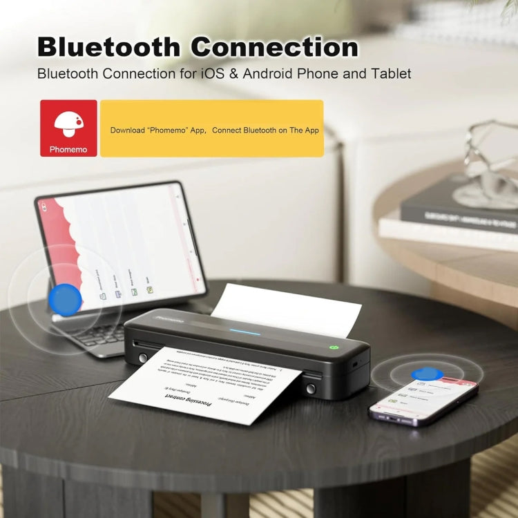 Phomemo M832 300dpi Wireless Thermal Portable Printer, Size: Letter Version(Purple)