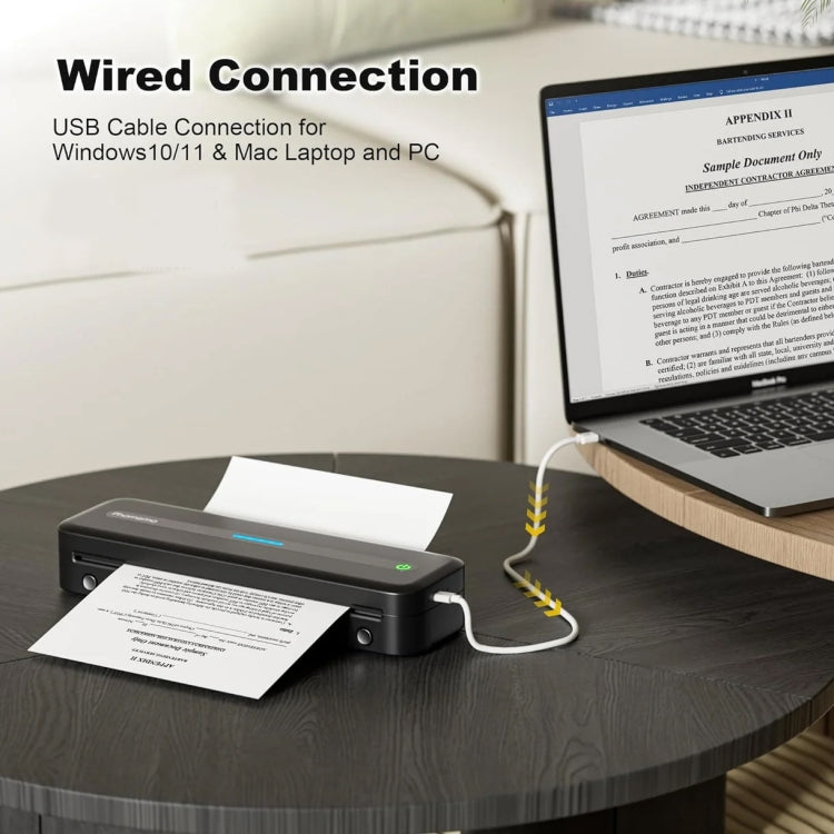 Phomemo M832 300dpi Wireless Thermal Portable Printer, Size: A4 Version(Gray)