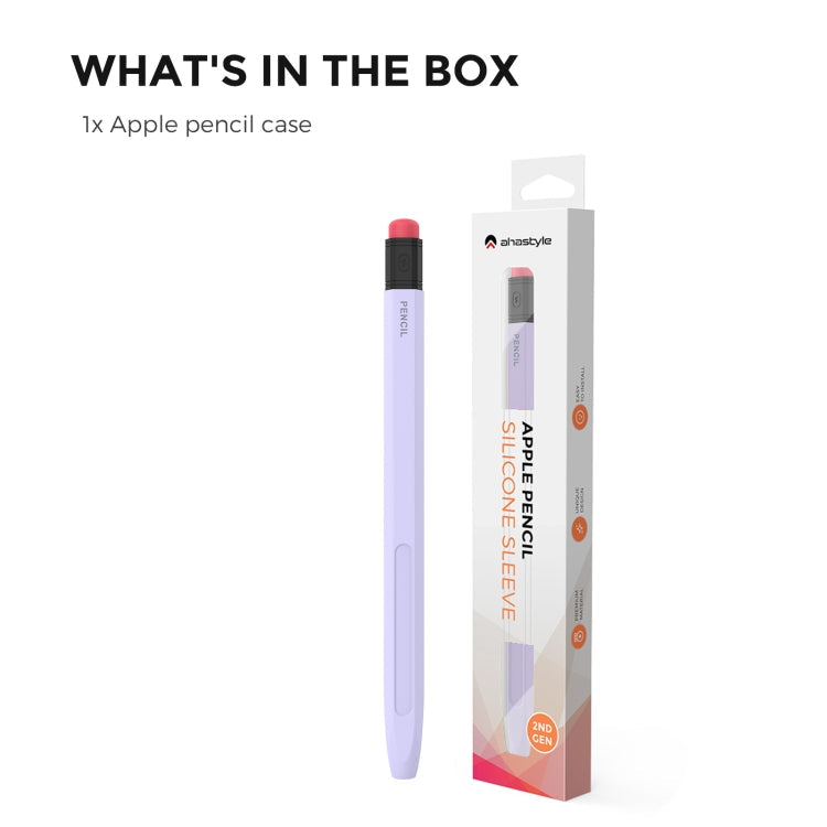AhaStyle PT180-2 Silicone Protective Case Anti-Slip And Anti-Drop Capacitive Pen Case, For Apple Pencil 1, For Apple Pencil 2