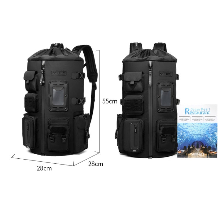 Ozuko 9573 Multifunctional Sports Basketball Backpack Outdoor Waterproof Men Backpack(Black)
