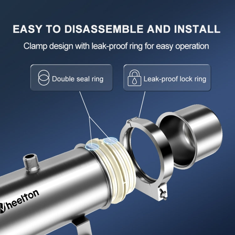 WHEELTON WHT-UF2000 Home Water Purifier High Flow Pipeline Filter