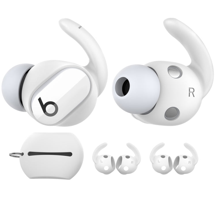 For Beats Studio Buds AhaStyle PT172 Earphone Silicone Ear Caps, Style: Earcap x 3+Case (Black)