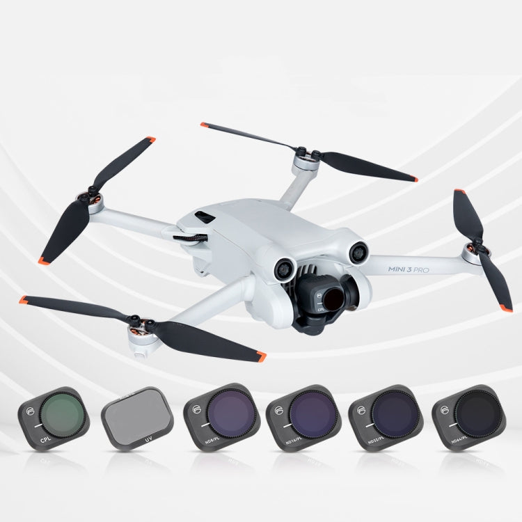 For DJI Mini 3 Pro RCSTQ PL Filters Drone Accessoires 6 In 1 UV+CPL+ND/PL 8/16/32/64