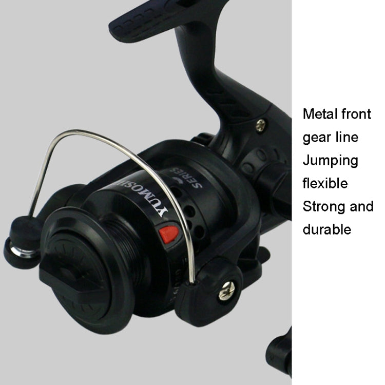 YUMOSHI JL200 Fishing Reel Without Line Plating Head Metal Movement Spinning Reel(Electroplated Yellow)