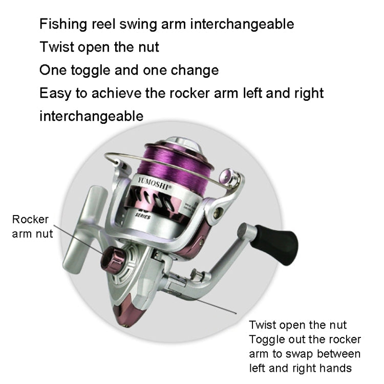 YUMOSHI YK Series Plastic Plating Fishing Line Reel, Specification: YK2000