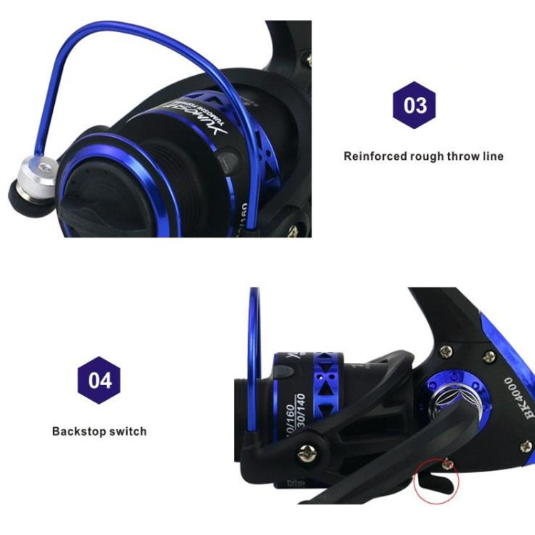 YUMOSHI BK6000 Fishing Reel Spinning Strong Metal Spool High Speed Sea Fish Reel