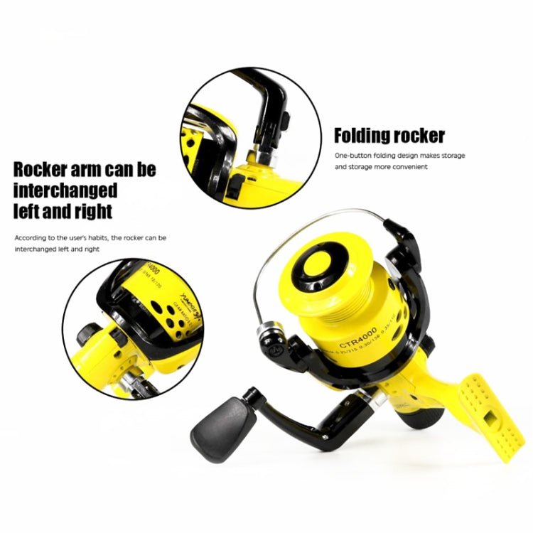 YUMOSHI CTR6000 Casting Rod Spinning Wheel Plastic Head Fishing Line Reel