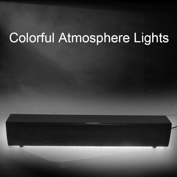 BT809S Desktop Long Gaming Bluetooth Speaker Computer USB Plug-in Intelligent Ambient Light Audio