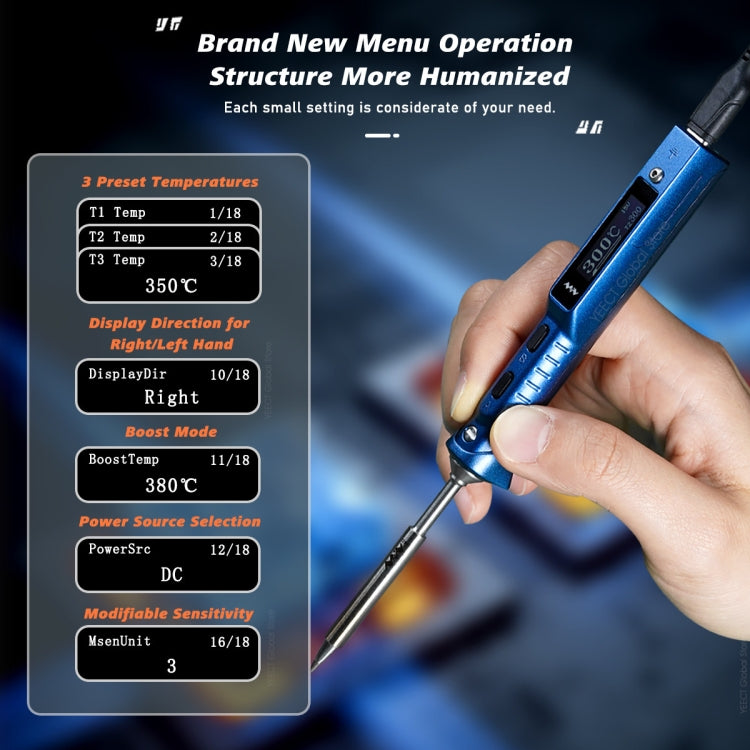 MINIWARE TS101 PD DC Soldering Iron 90W Portable Soldering Pen(With B2 Soldering Iron Head)