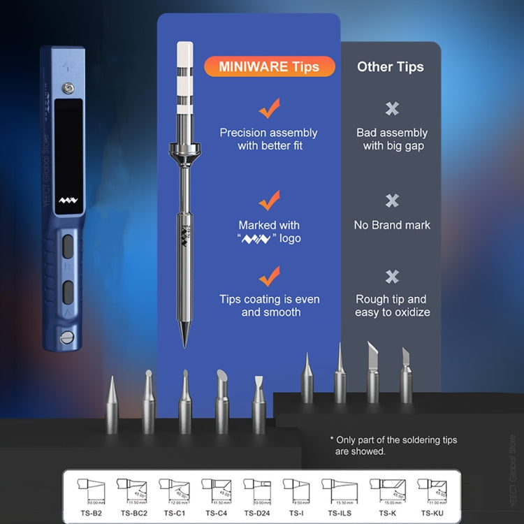 MINIWARE TS101 PD DC Soldering Iron 90W Portable Soldering Pen(With BC2 Soldering Iron Head)