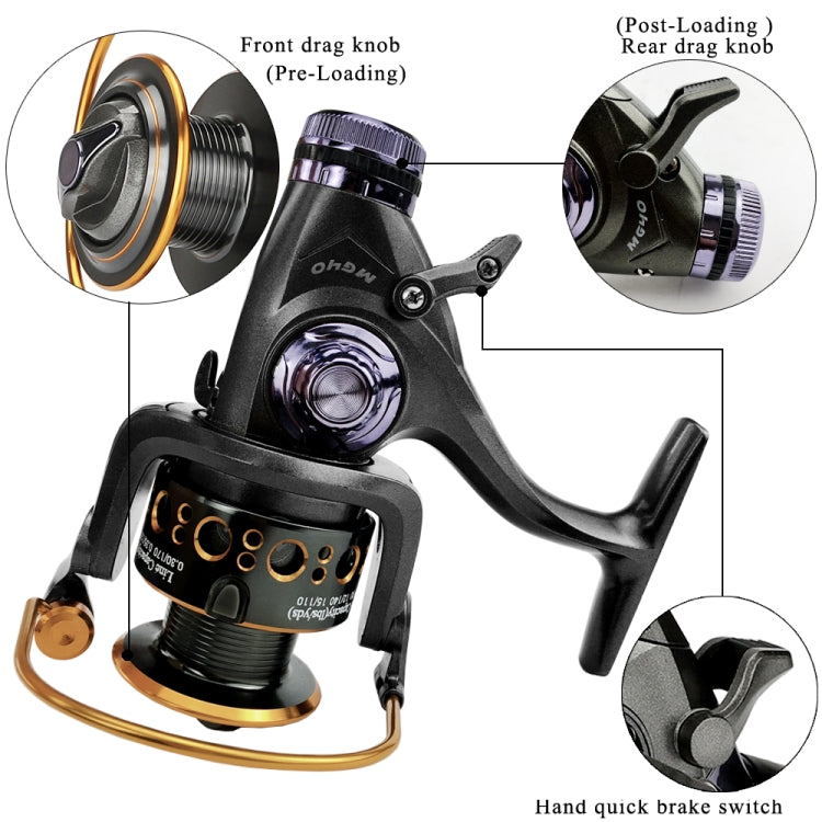 YUMOSHI MG30 Double Unloading Metal Head Front and Rear Brake Fishing Reel