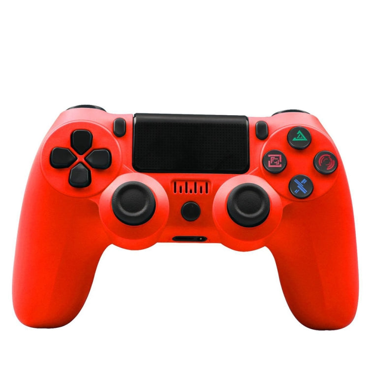 For PS4 Wireless Bluetooth Game Controller With Light Strip Dual Vibration Game Handle, White, Black, Red, Blue, Green, Rose Red, Letter, Line, Fire Ghost, Cartoon, Hulk, Skeleton, Gear, Lightning, Flame, Cloud, Burst, Wood Grain, Star Red             ...