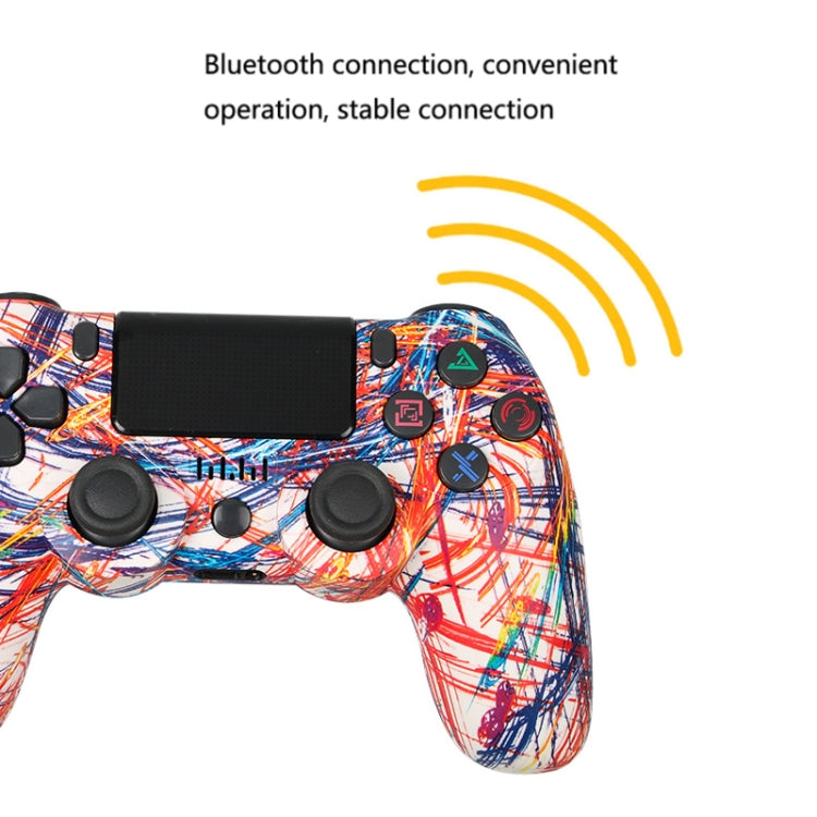 PS4 Wireless Bluetooth Game Controller with Light Strip & Dual Vibration