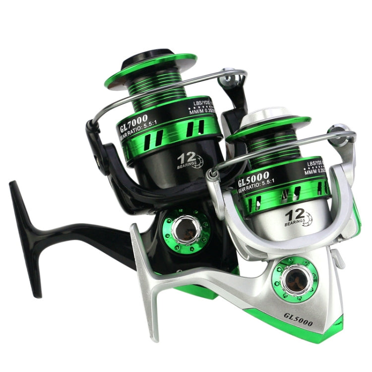 YUMOSHI GL Series Fishing Lines Spinning Reel, Specification: GL3000 Black