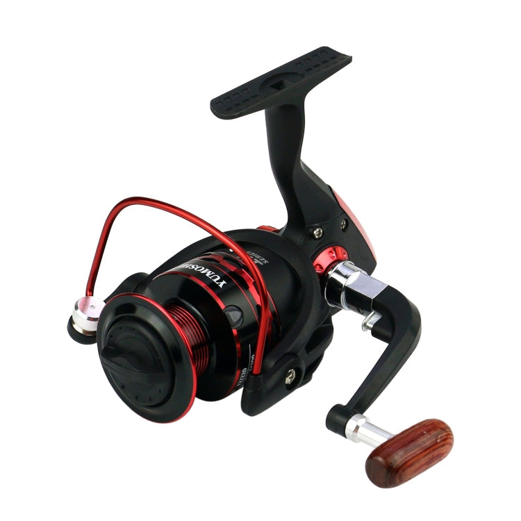 YUMOSHI JX5000 Wooden Handlebar Metal Head Fishing Reel Spinning Wheel