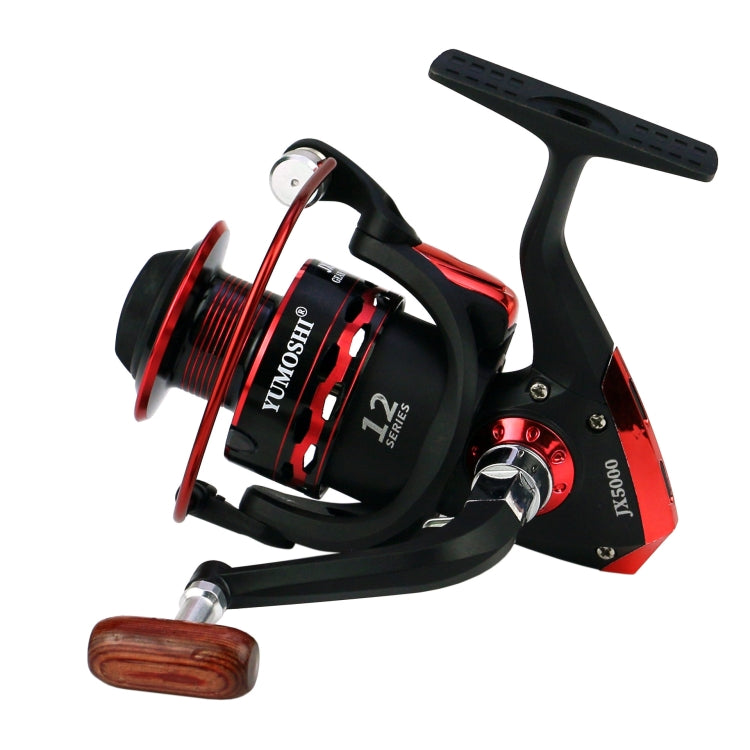 YUMOSHI JX7000 Wooden Handlebar Metal Head Fishing Reel Spinning Wheel