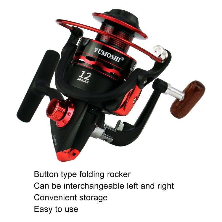 YUMOSHI JX4000 Wooden Handlebar Metal Head Fishing Reel Spinning Wheel