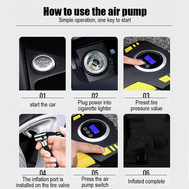 SUITU  ST-5002 DC 12V Car Air Compressor Tire Inflator 150 PSI Auto Air Pump Pointer Model