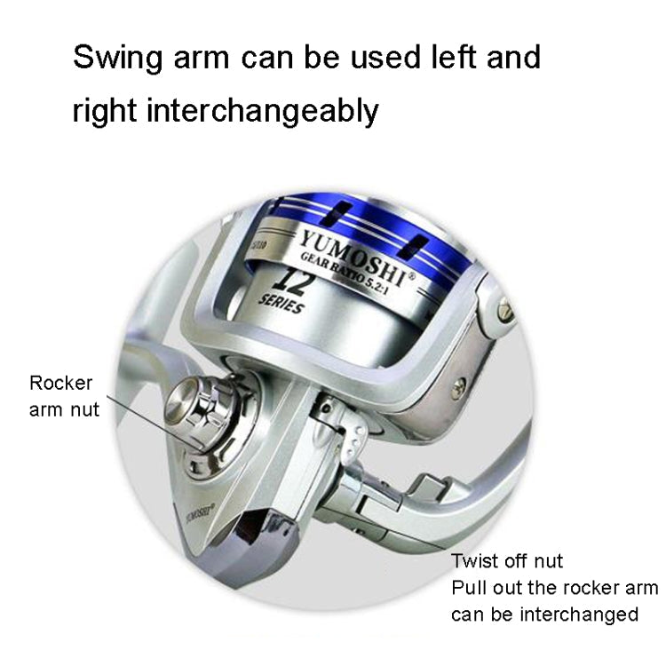 YUMOSHI AL4000 Metal Head Fish Line Wheel