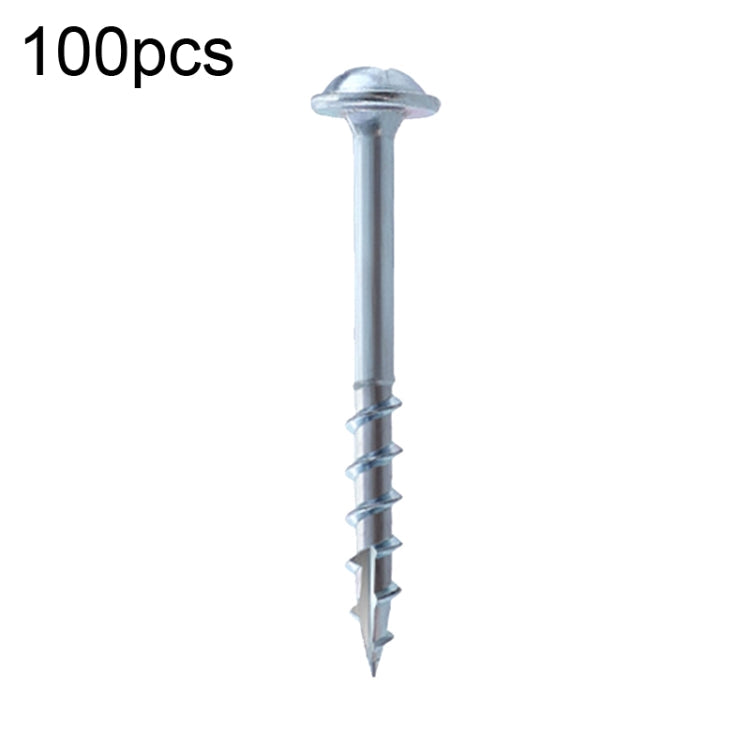 RUITOOL ST4 100pcs Woodworking Slant Hole Screws Half Tooth Self Tapping Phillips Bolt 63mm