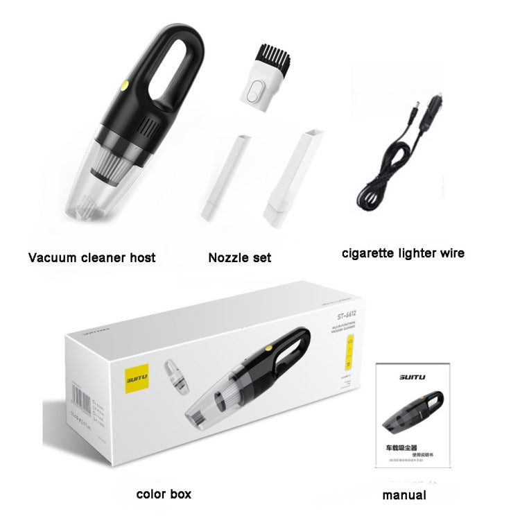 SUITU ST-6612A  5000pa 120W Wired Car Vacuum Cleaner Handheld High Power Dust Suction Machine(White)