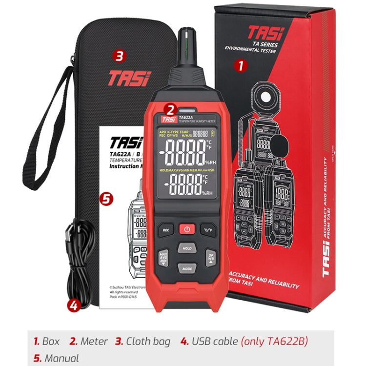 TASI TA622A & TA622B Digital Temperature & Humidity Meter | Dew Point