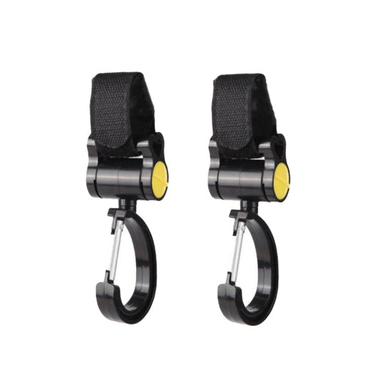 2pcs Universal Baby Stroller Hooks Accessories 360 Degree Sticky Hooks, Sticky Hooks(Pink), Sticky Hooks(Yellow), Sticky Hooks(Black)