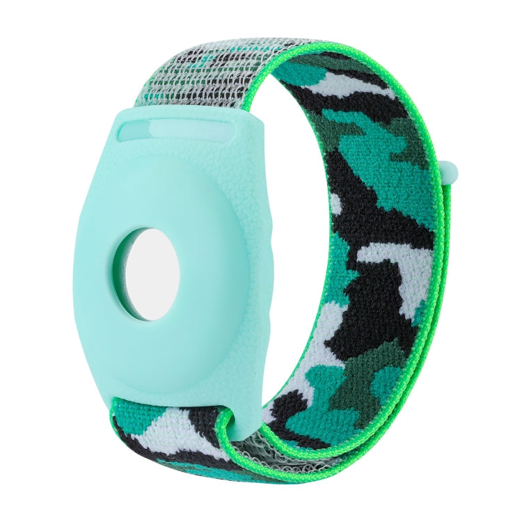 For AirTag Anti-Lost Device Case Locator Nylon Loop Watch Strap Wrist Strap, 17cm (Army Green Camouflage), 22cm (Army Green Camouflage), 17cm (Deep Green Camouflage), 22cm (Deep Green Camouflage), 17cm (Purple Camouflage), 22cm (Purple Camouflage)     ...