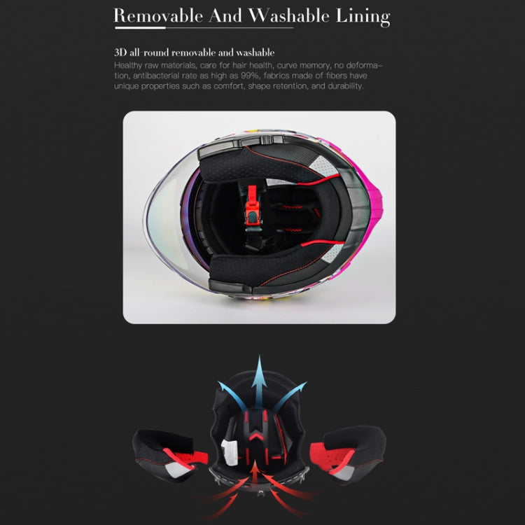 SOMAN Motorcycle Electric Bicycle Dual Lens Riding Helmet, Size: S(Black Red)