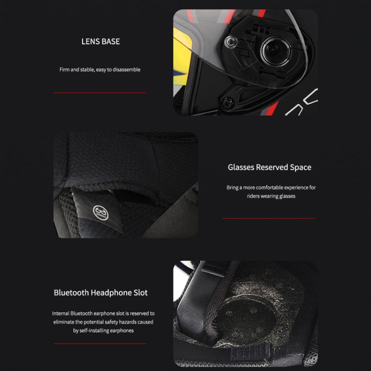 SOMAN Motorcycle Electric Bicycle Dual Lens Riding Helmet, Size: S(Matte Black)