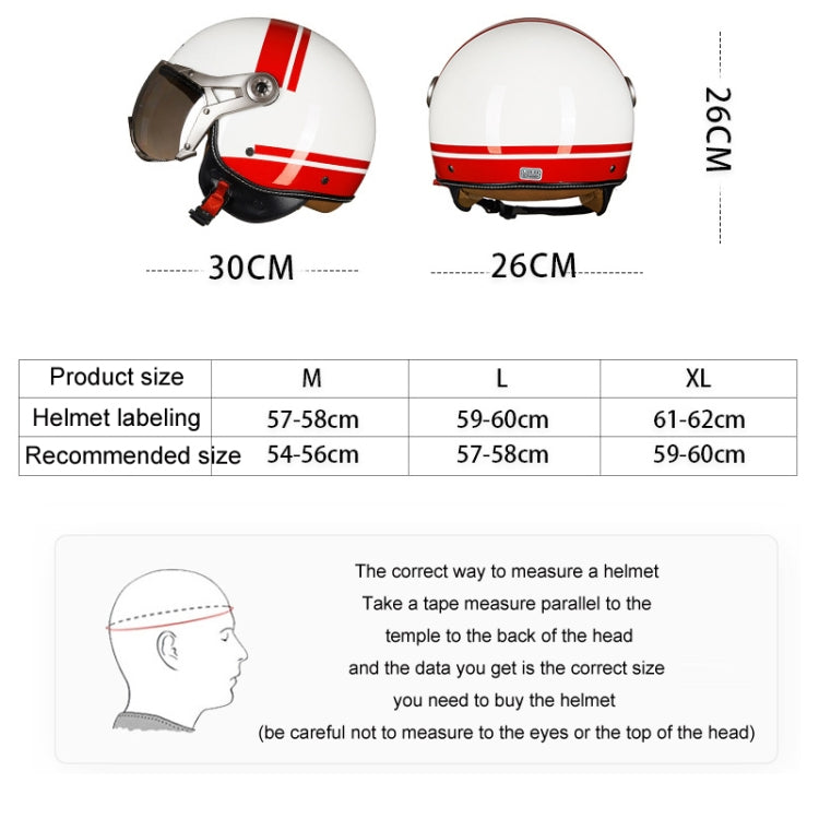 GXT Electric Vehicle Half Cover Helmet Four Seasons Retro Helmet, Size: L(Cement Gray)