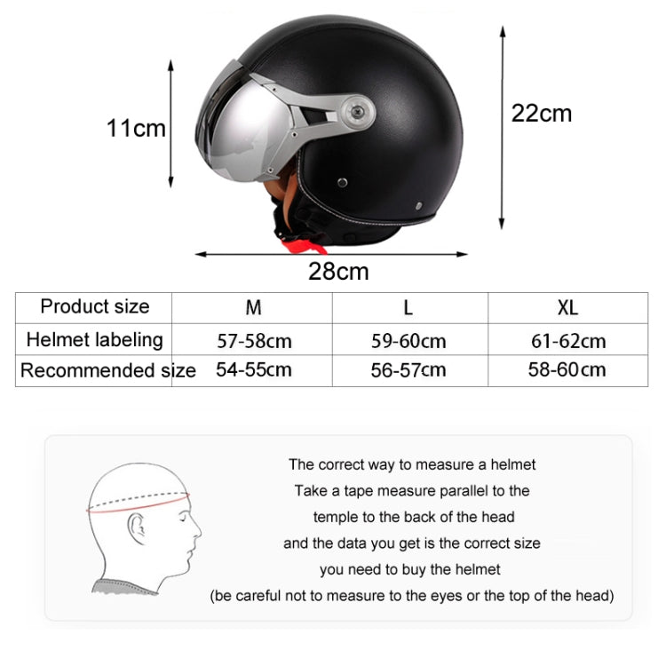 GXT Electric Vehicle Half Cover Four Seasons Retro Helmet, Size: M(Black Orange)