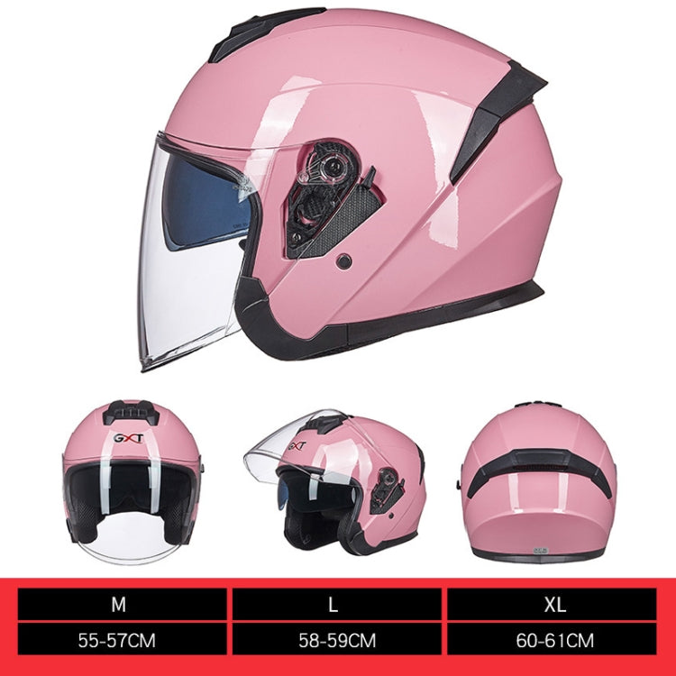 GXT Electric Vehicle Four Seasons Sun Protection & Windshield Double Lens Helmet, Size: XL(Bright Black Blue)