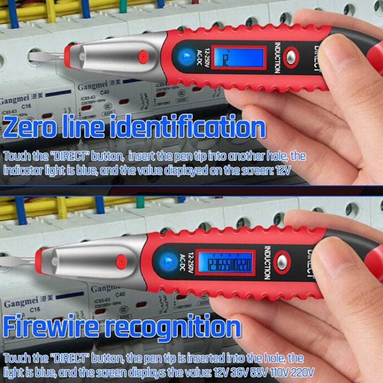 ANENG VD700 2pcs Sound and Light Alarm Non-contact Digital Display Sensor Multi-function Test Pen(Yellow Green)